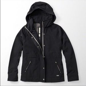 Abercrombie Dark Navy Fleece Interior Tech Jacket